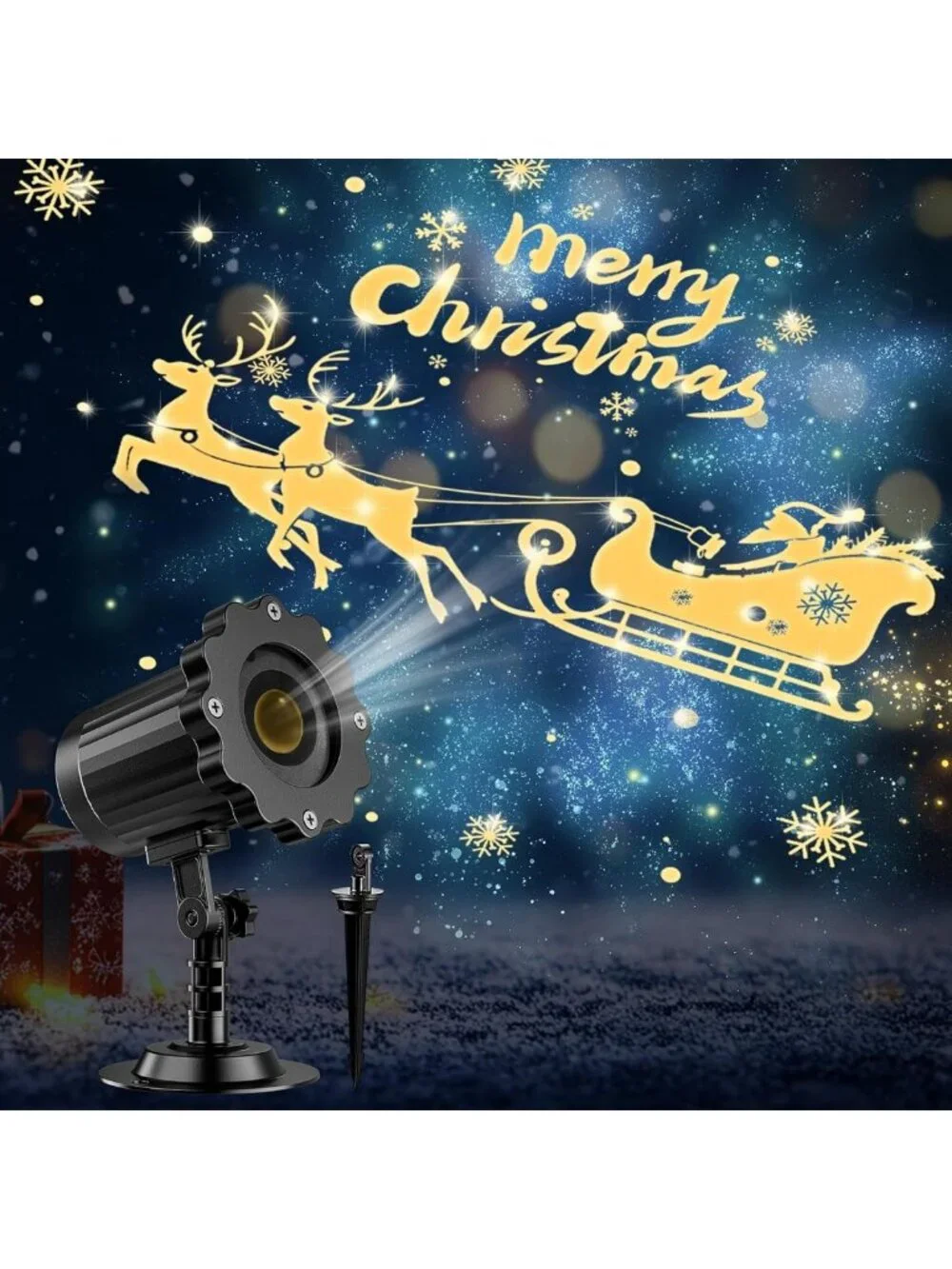3D Christmas Projector Lights - Waterproof Holiday Decor for Indoor & Outdoor